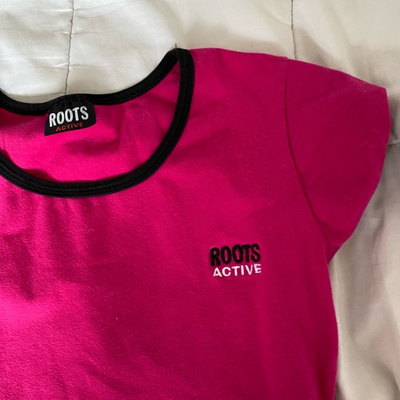 Roots hot pink baby ringer tee - Picture 3 of 5